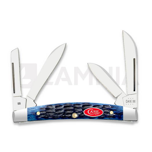 Перочинный нож Case Cutlery Navy Blue Bone Rogers Jig Small Congress 06893