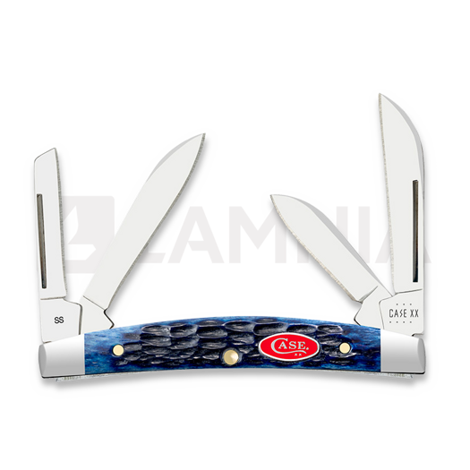 Case Cutlery Navy Blue Bone Rogers Jig Small Congress pocket knife 06893