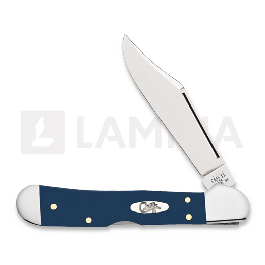 Case Cutlery Navy Blue Synthetic Smooth Mini CopperLock pocket knife 23616