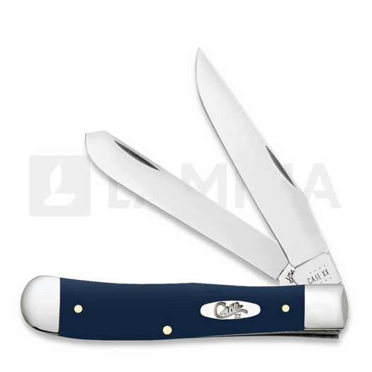 Case Cutlery Navy Blue Synthetic Smooth Trapper pocket knife 23610