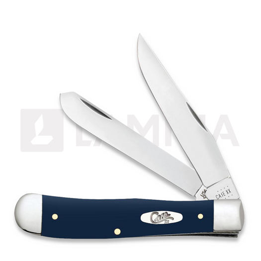 Case Cutlery Navy Blue Synthetic Smooth Trapper pocket knife 23610