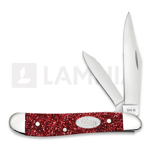 Case Cutlery Peanut, Ruby Red Stardust Kirinite 67007