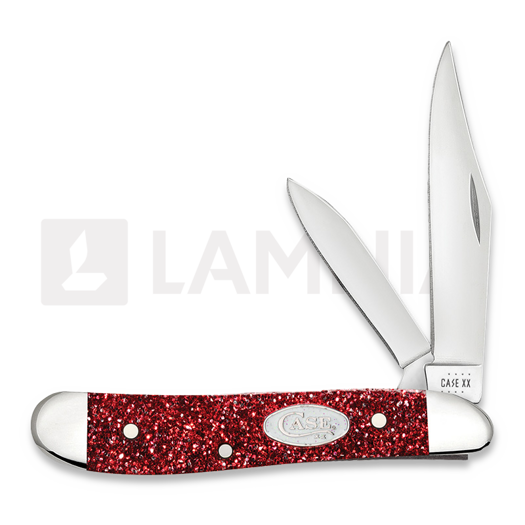 Case Cutlery Peanut, Ruby Red Stardust Kirinite 67007