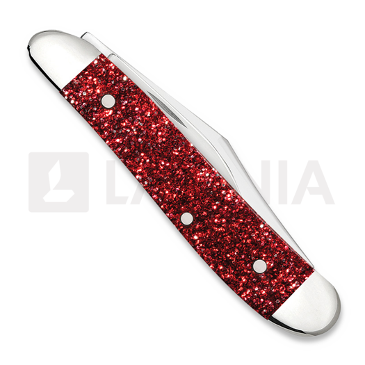 Case Cutlery Peanut, Ruby Red Stardust Kirinite 67007