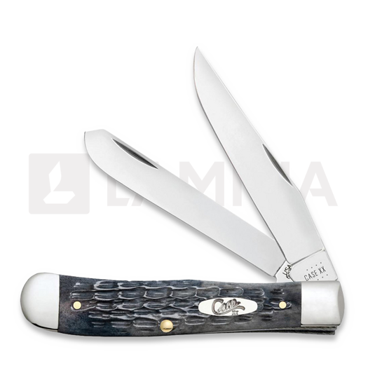 Case Cutlery Pocket Worn Gray Bone Crandall Jig Trapper pocket knife 58410