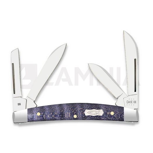 Case Cutlery Purple Curly Maple Smooth Small Congress pocket knife 80548