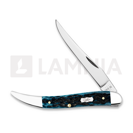 Case Cutlery PW Mediterranean Blue Bone Peach Seed Jig Medium Texas Toothpick Pocket knife 51855