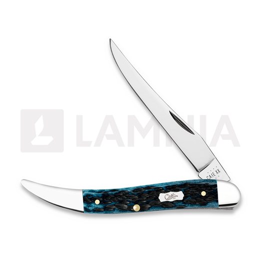 Case Cutlery PW Mediterranean Blue Bone Peach Seed Jig Medium Texas Toothpick pocket knife 51855