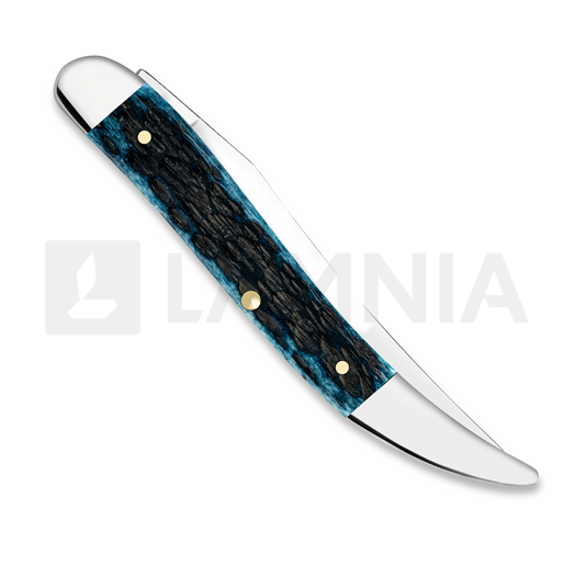 Case Cutlery PW Mediterranean Blue Bone Peach Seed Jig Medium Texas Toothpick pocket knife 51855