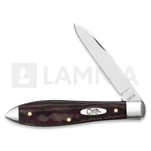 Case Cutlery Rustic Red Richlite Smooth Tear Drop pocket knife 13627