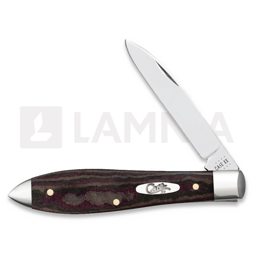 Case Cutlery Rustic Red Richlite Smooth Tear Drop pocket knife 13627