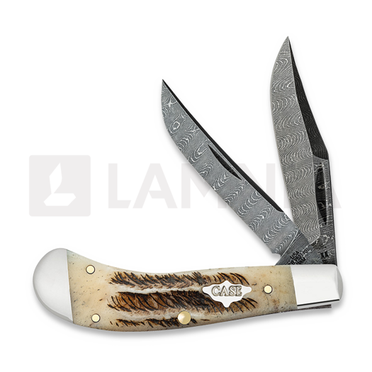 Case Cutlery Saddlehorn Damascus, Vintage Bone 77465