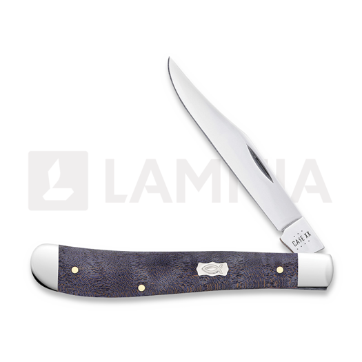 Case Cutlery Slimline Trapper, Purple Curly Maple Smooth 80546