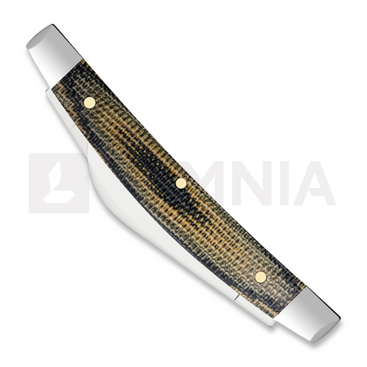 Case Cutlery Small Congress, Black/Green/Natural Canvas Micarta 23477