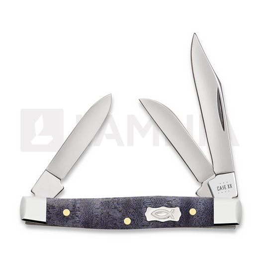 Case Cutlery Small Stockman, Purple Curly Maple Smooth 80547