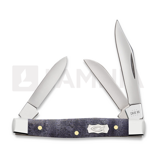 Case Cutlery Small Stockman, Purple Curly Maple Smooth 80547