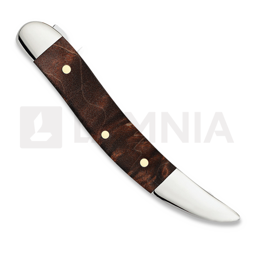 Case Cutlery Small Texas Toothpick, Brown Maple Burl Wood 64066