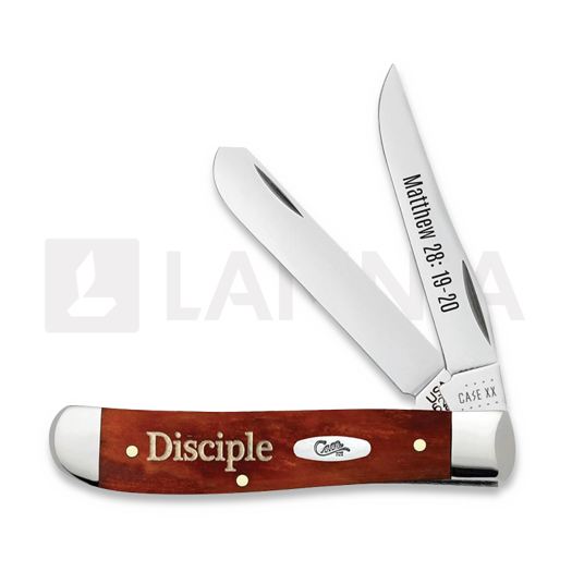 Pocket knife Case Cutlery Smooth Chestnut Bone MiniTrapper Matthew 28: 19-20 60868