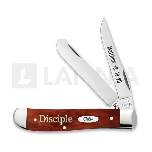 Pocket knife Case Cutlery Smooth Chestnut Bone MiniTrapper Matthew 28: 19-20 60868