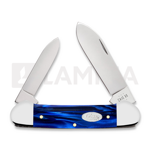 Pocket knife Case Cutlery SparXX Blue Pearl Kirinite Smooth Canoe 23447