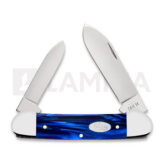 Pocket knife Case Cutlery SparXX Blue Pearl Kirinite Smooth Canoe 23447