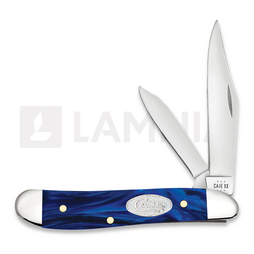 Case Cutlery SparXX Blue Pearl Kirinite Smooth Peanut pocket knife 23446