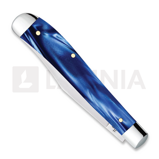 Pocket knife Case Cutlery SparXX Blue Pearl Kirinite Smooth Slimline Trapper 23445