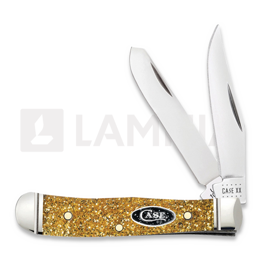 Case Cutlery SparXX Gold Stardust Kirinite Smooth Tiny Trapper pocket knife 50981