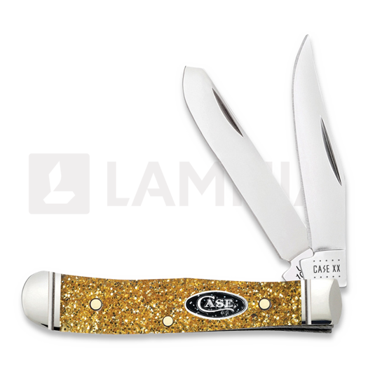 Case Cutlery SparXX Gold Stardust Kirinite Smooth Tiny Trapper Pocket knife 50981