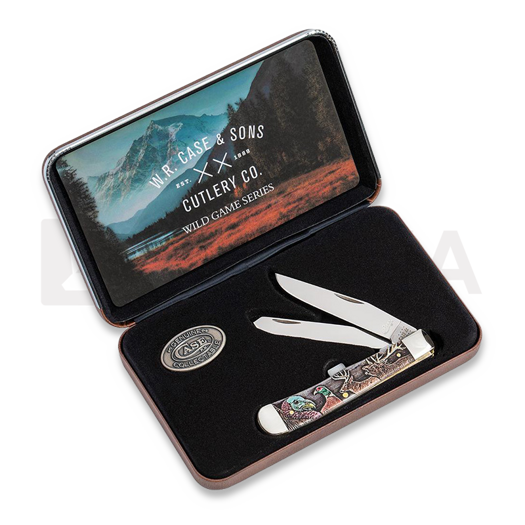 Case Cutlery Sportsman Series Embellished Smooth Natural Bone Trapper Gift Set pocket knife 60585