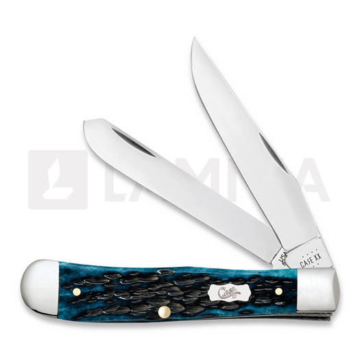 Case Cutlery Trapper, Blue Bone Peach Seed Jig 51850