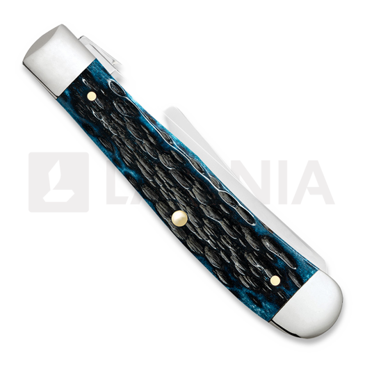 Case Cutlery Trapper, Blue Bone Peach Seed Jig 51850