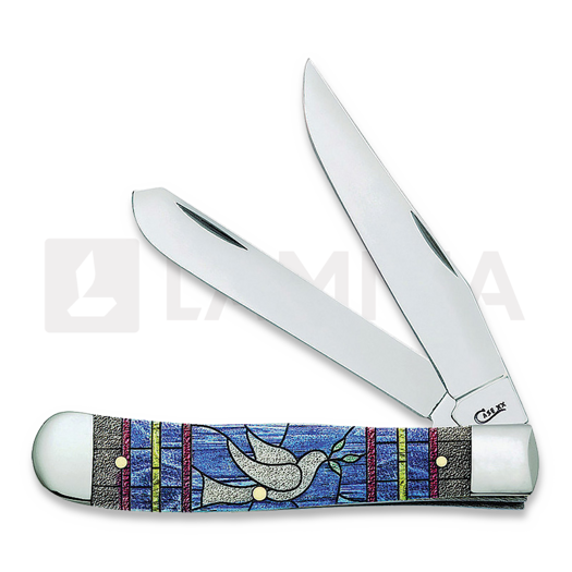 Zav&iacute;rac&iacute; nůž Case Cutlery Trapper Stained Glass Dove 38715