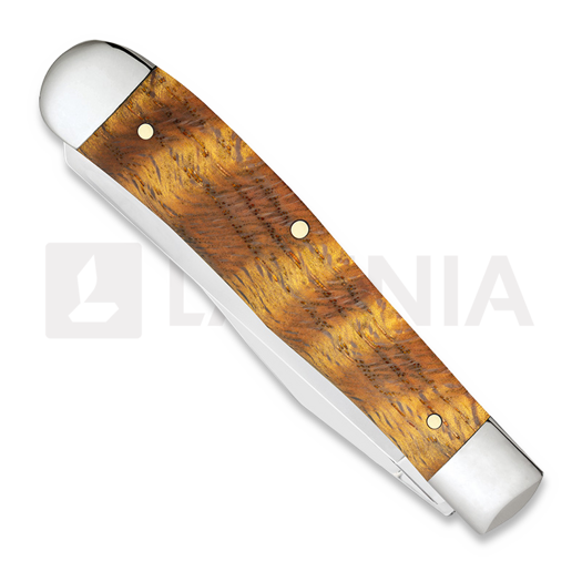 Case Cutlery Trapper, Yellow Curly Oak Smooth 47120