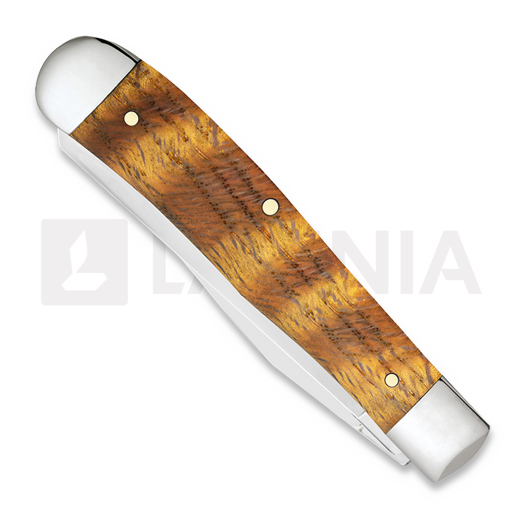 Case Cutlery Trapper, Yellow Curly Oak Smooth 47120