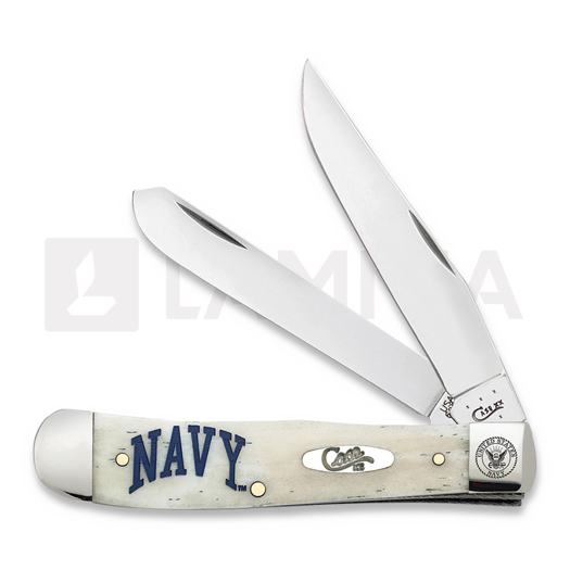 Pocket knife Case Cutlery US Navy Trapper Natural Bone 22553