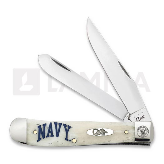 Pocket knife Case Cutlery US Navy Trapper Natural Bone 22553