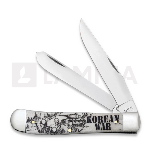 Saliekams nazis Case Cutlery War Series Korean Natural Bone Smooth Trapper 50951