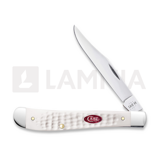 Pocket knife Case Cutlery White Synthetic Standard Jig Slimline Trapper 60194