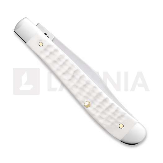 Pocket knife Case Cutlery White Synthetic Standard Jig Slimline Trapper 60194