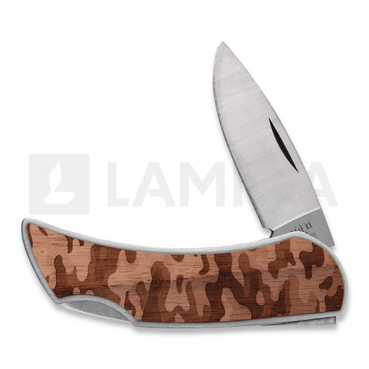 Case Cutlery Woodchuck Camo Brushed Stainless Steel Executive Lockback összecsukható kés 64323