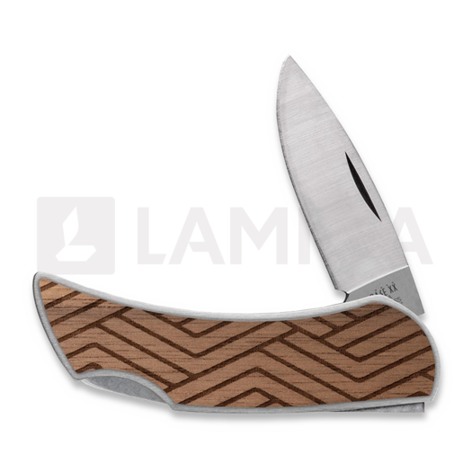 Saliekams nazis Case Cutlery Woodchuck Lines Brushed Stainless Steel Executive Lockback 64322