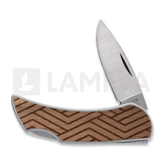 Saliekams nazis Case Cutlery Woodchuck Lines Brushed Stainless Steel Executive Lockback 64322