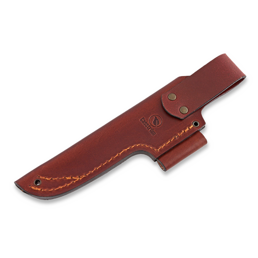 Casström No.10 Sheath + firesteel holder Scheide, cognac 13011