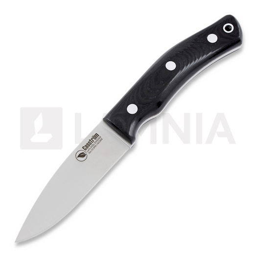 Casström No.10 Swedish Forest knife Sandvik Full Flat Micarta veitsi, musta 13120