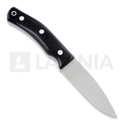 Casström No.10 Swedish Forest knife Sandvik Full Flat Micarta veitsi, musta 13120
