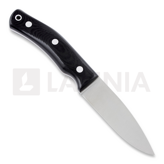 Casström No.10 Swedish Forest knife Sandvik Full Flat Micarta veitsi, musta 13120