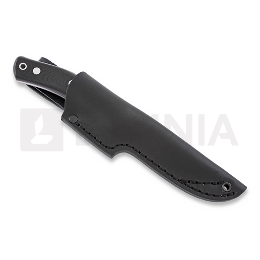 Casström No.10 Swedish Forest knife Sandvik Full Flat Micarta veitsi, musta 13120