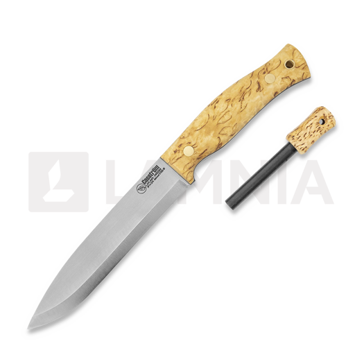 มีด Casström No.14 SFK Curly birch with Fire striker, left 13424L