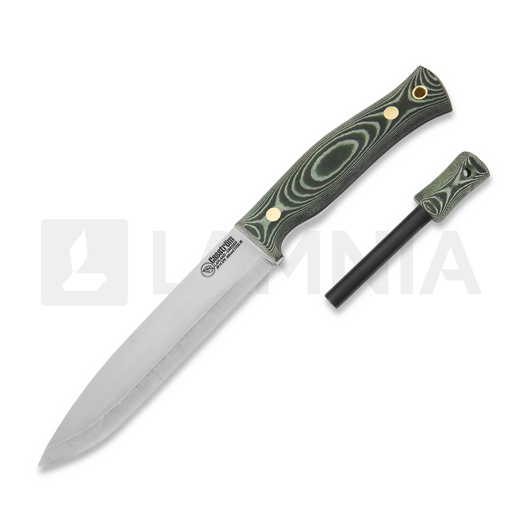 Casström No.14 SFK Green Micarta with Fire striker Messer, left 13423L